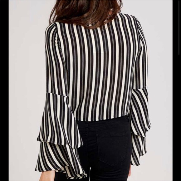 Altar’d State bell sleeve stripe blouse - Picture 9 of 9